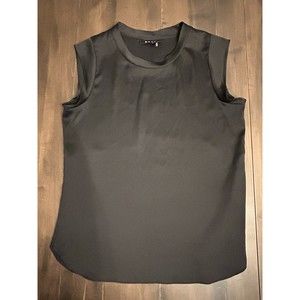 DKNY Women's Black Cap-Sleeve Sleeveless Top Blouse XXS Donna Karan New York